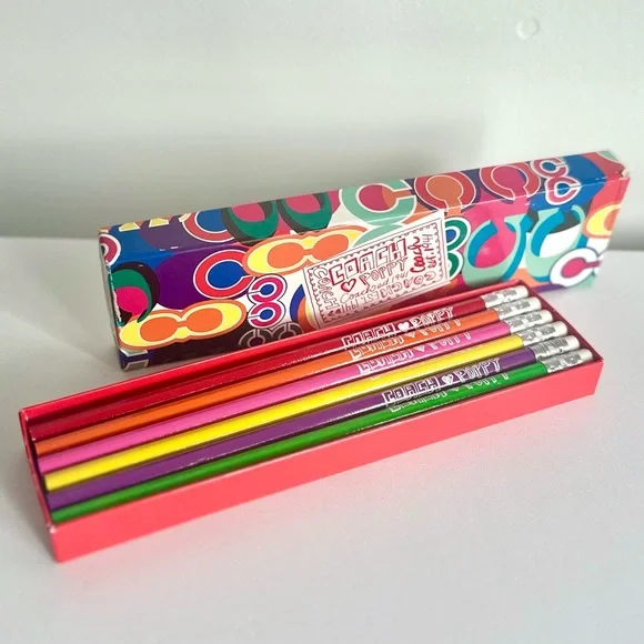 BNIB - Coach Poppy Limited Edition Collectors 12 Piece Pencil Box Set - Picture 4 of 12
